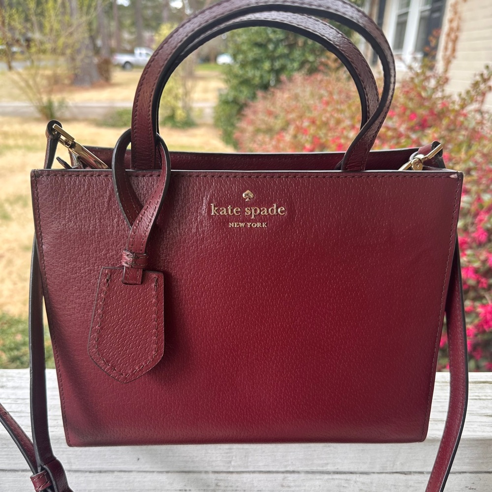 Kate Spade Burgundy Crossbody Bag - Picture 11 of 12